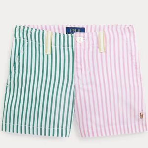 POLO RALPH LAUREN Fun Shirt Cotton Striped Shorts Girls Size 4 Multicolor